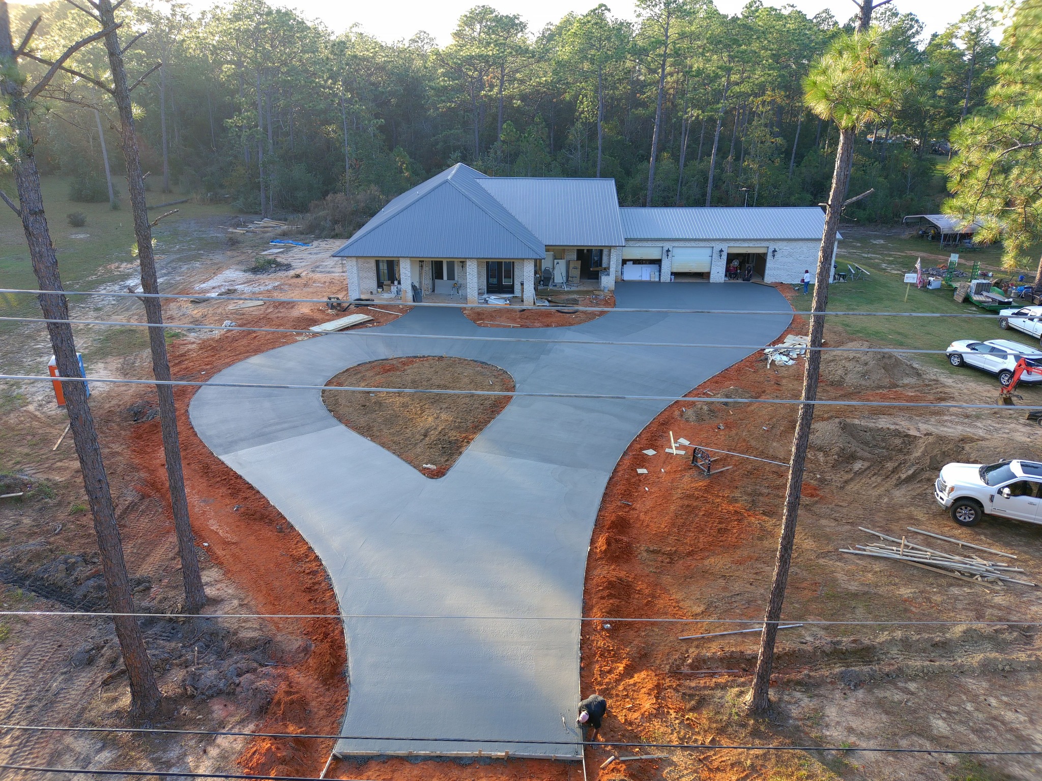 custom home construction in Pensacola Florida hallway ceiling detail.