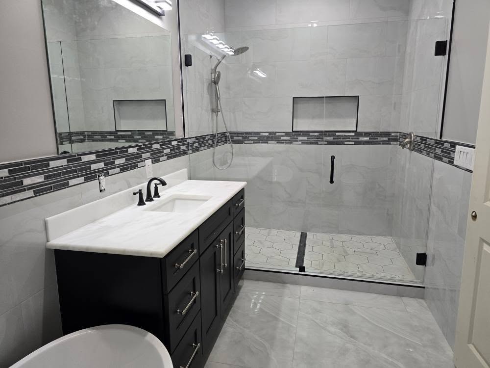 Finished bathroom remodel in Pensacola